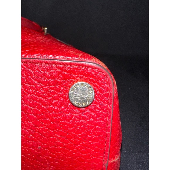 Michael Kors SMYTHE Dome Pebble Leather Satchel Shoulder Bag Chili 30T5GSOS3E - Picture 8 of 10